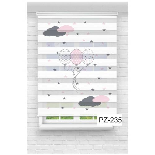 Yaşam Çiçeği Baskılı Zebra Perde