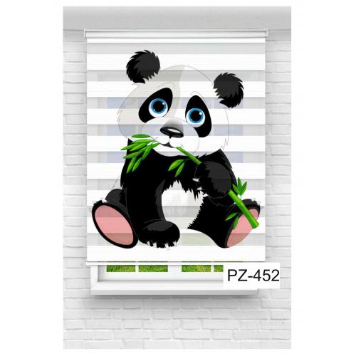Masum Panda Baskılı Zebra Perde