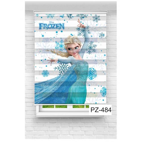 Frozen Elsa Baskılı Zebra Perde