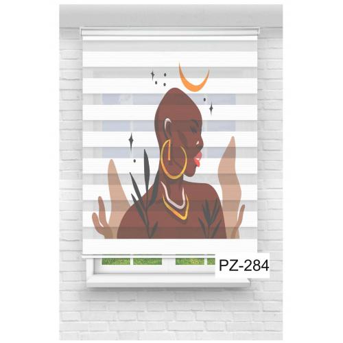Gizemli Kız Baskılı Zebra Perde