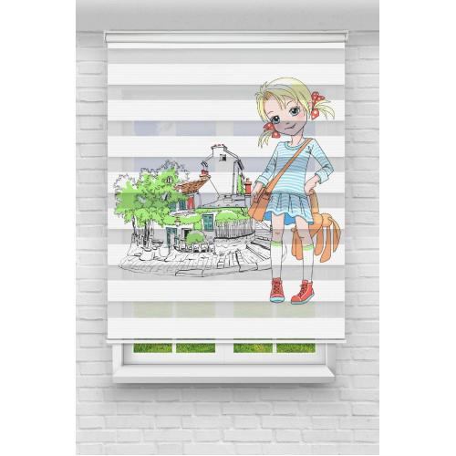 Sokak Modalı Kız Zebra Perde