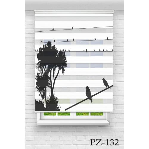 Sıralı Kuşlar Zebra Perde