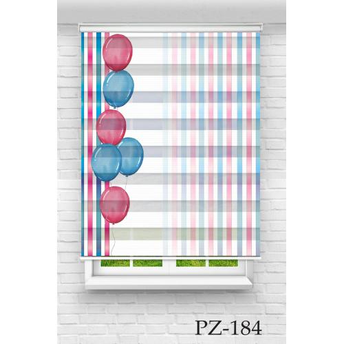 Renkli Balonlar Zebra Perde