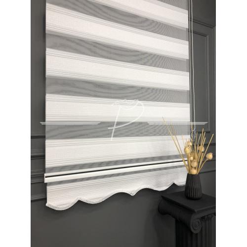 Zebra Perde Lütuf Desen Simli Plise