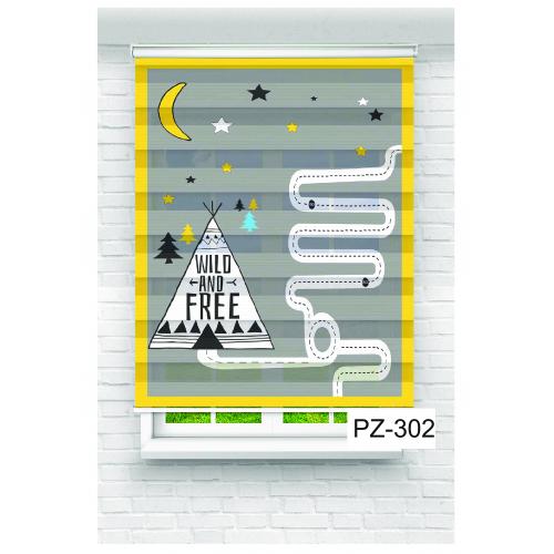 Çadırlı Oyun Yolu Baskılı Zebra Perde
