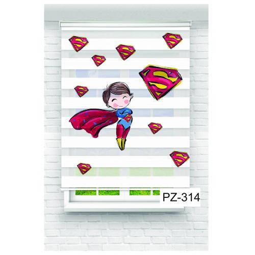 SUPERMAN Baskılı Zebra Perde