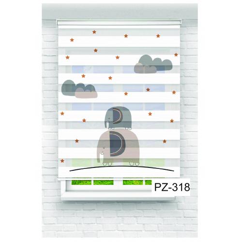 2'li Fil Baskılı Zebra Perde