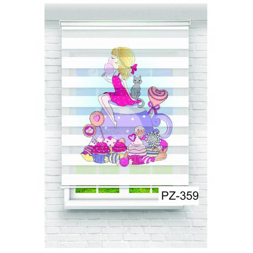 Şeker Kız Candy Baskılı Zebra Perde