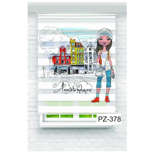 Amsterdam Baskılı Zebra Perde