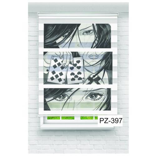 Anime Baskılı Zebra Perde