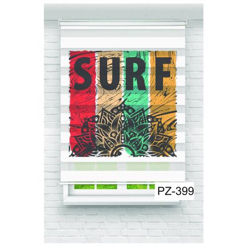 SURF Baskılı Zebra Perde